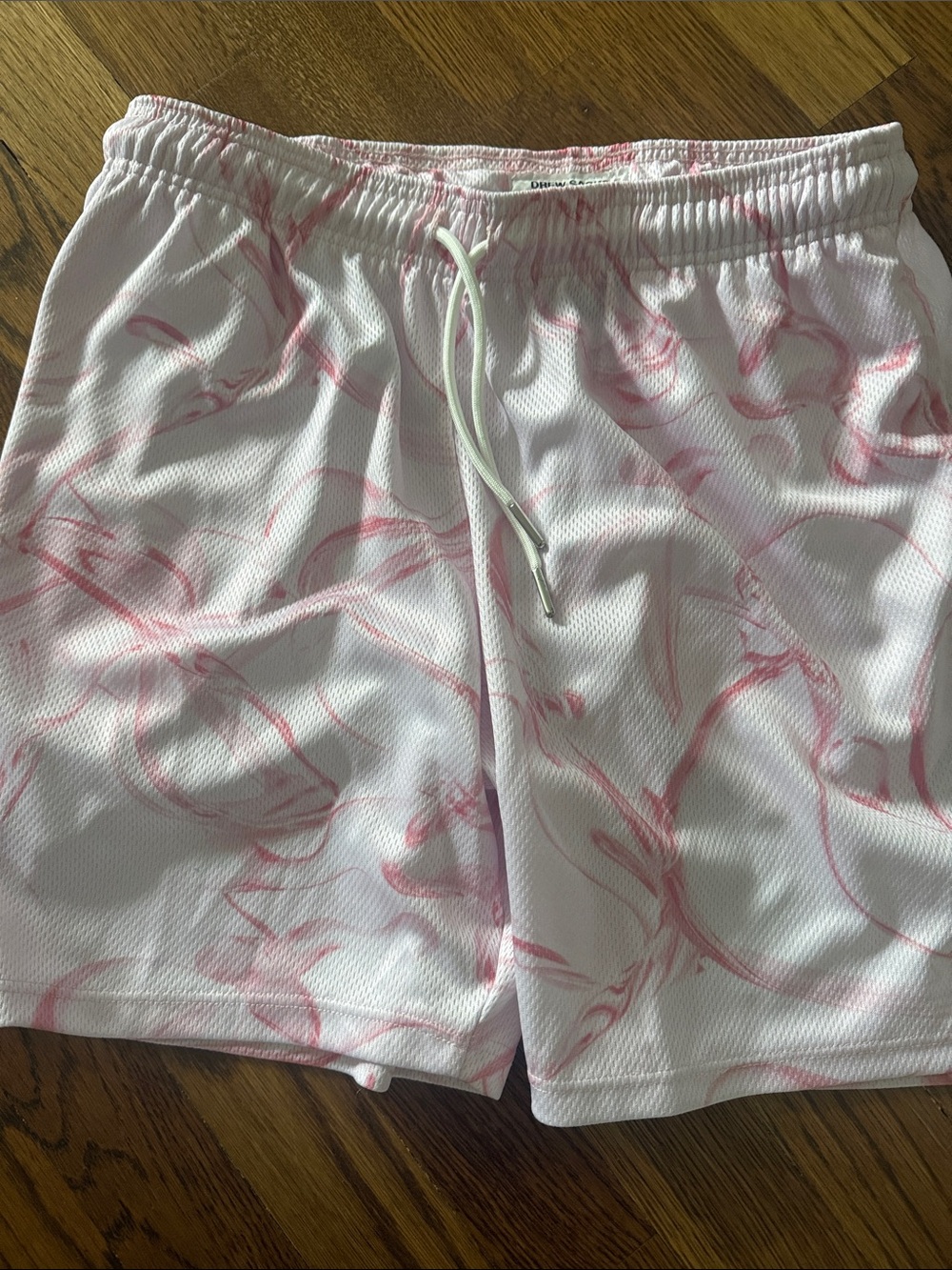 Kids Pink Swirl Athletic Shorts